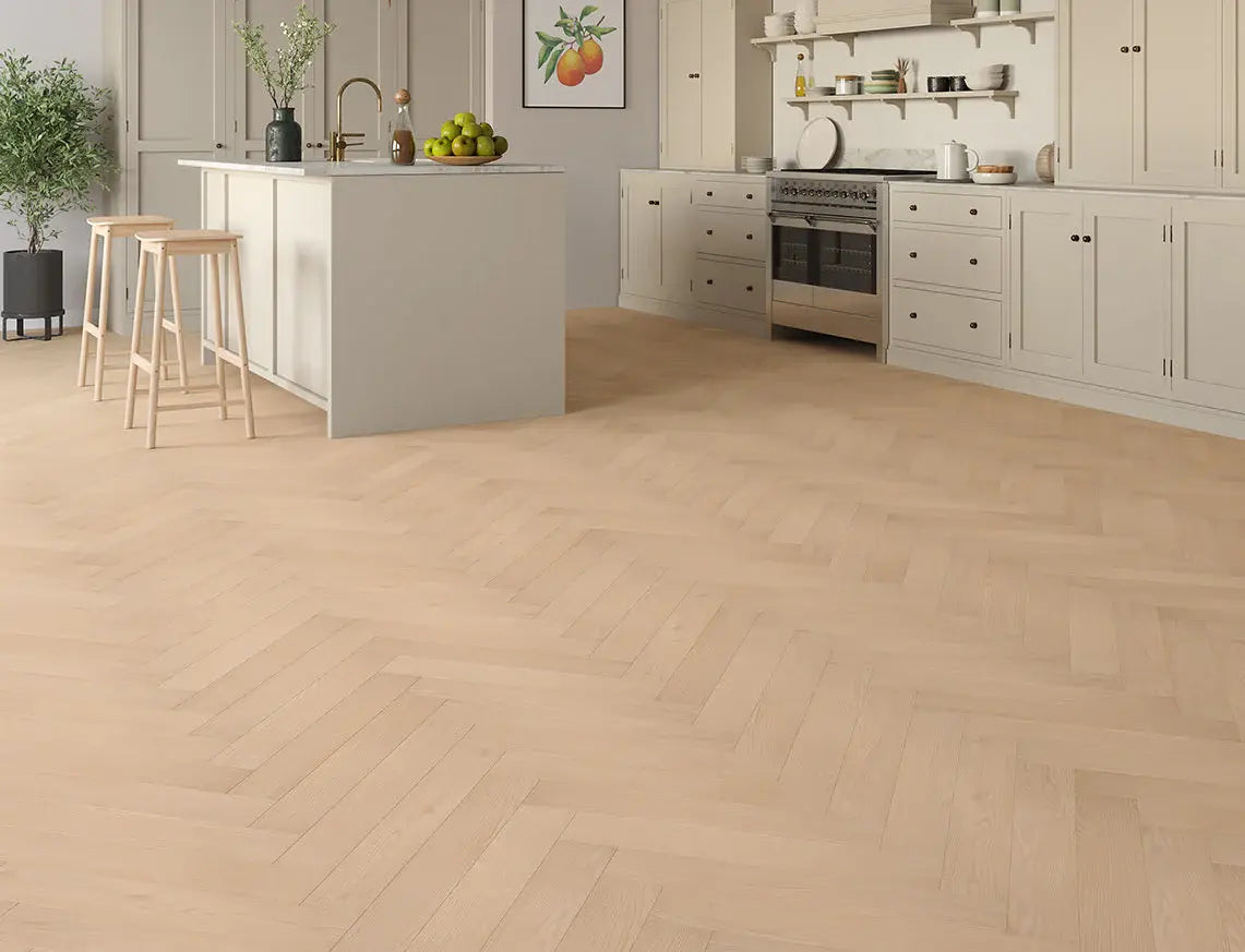 Dali 12mm Herringbone Dali12H-NaturalOak Laminate Sample [A401]