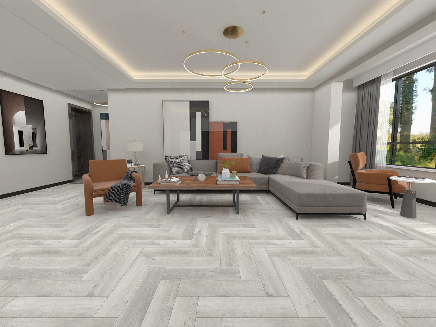 DST herringbone flooring for Retail Store Dubai — Floor Woods